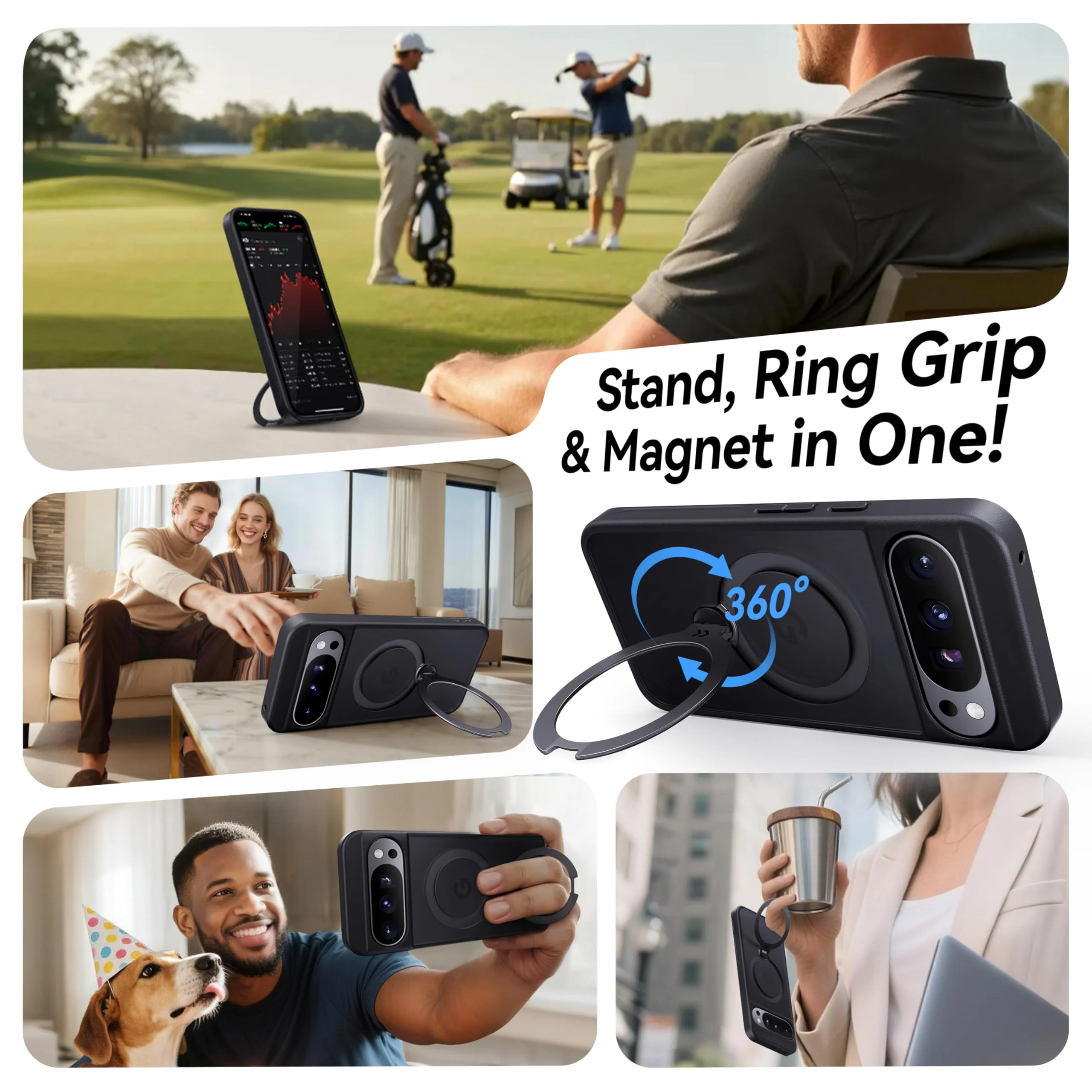 Matte Magic Stand Pro Case for Google Pixel 10 – Sleek Protection-CASEKOO - Image 3