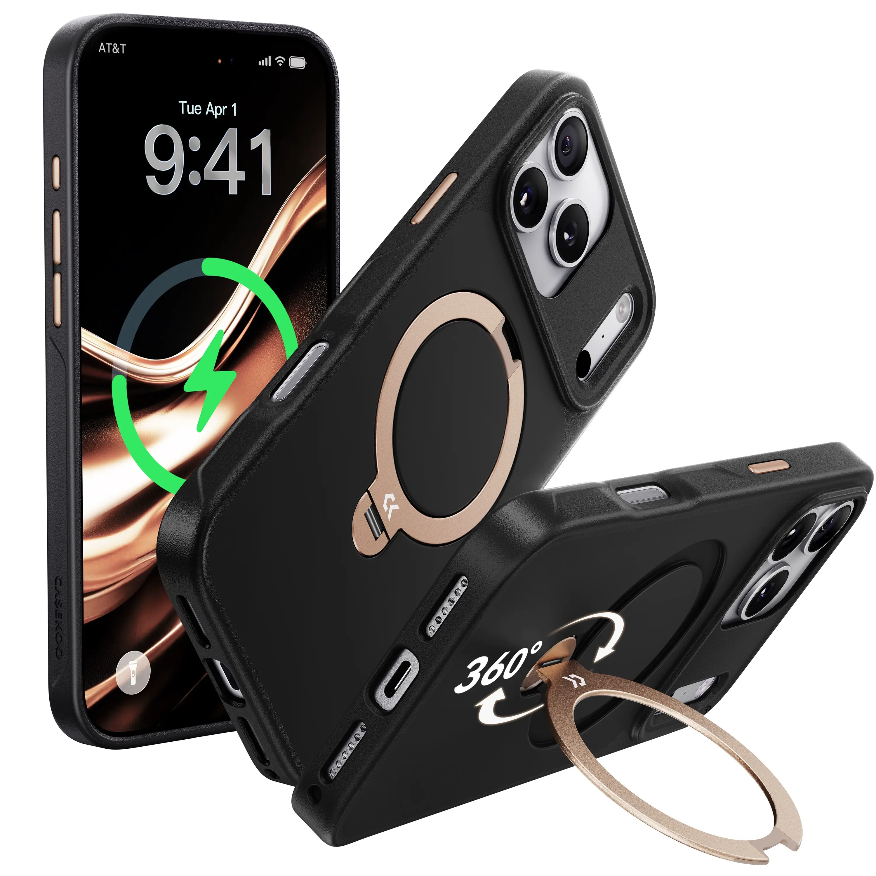 Matte StandKOO Case – Contrast Color Design-CASEKOO - Image 4