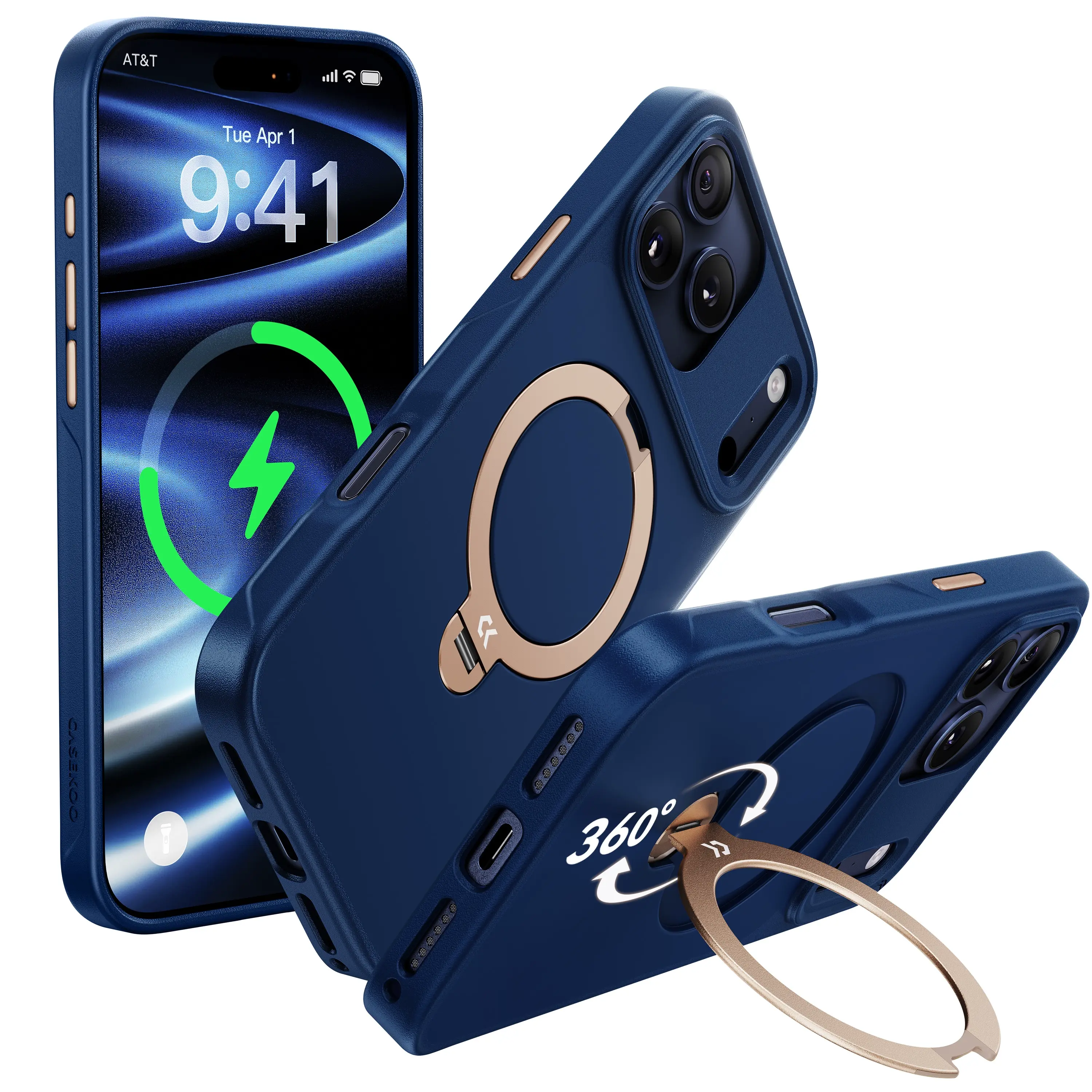 Matte StandKOO Case – Contrast Color Design-CASEKOO - Image 5
