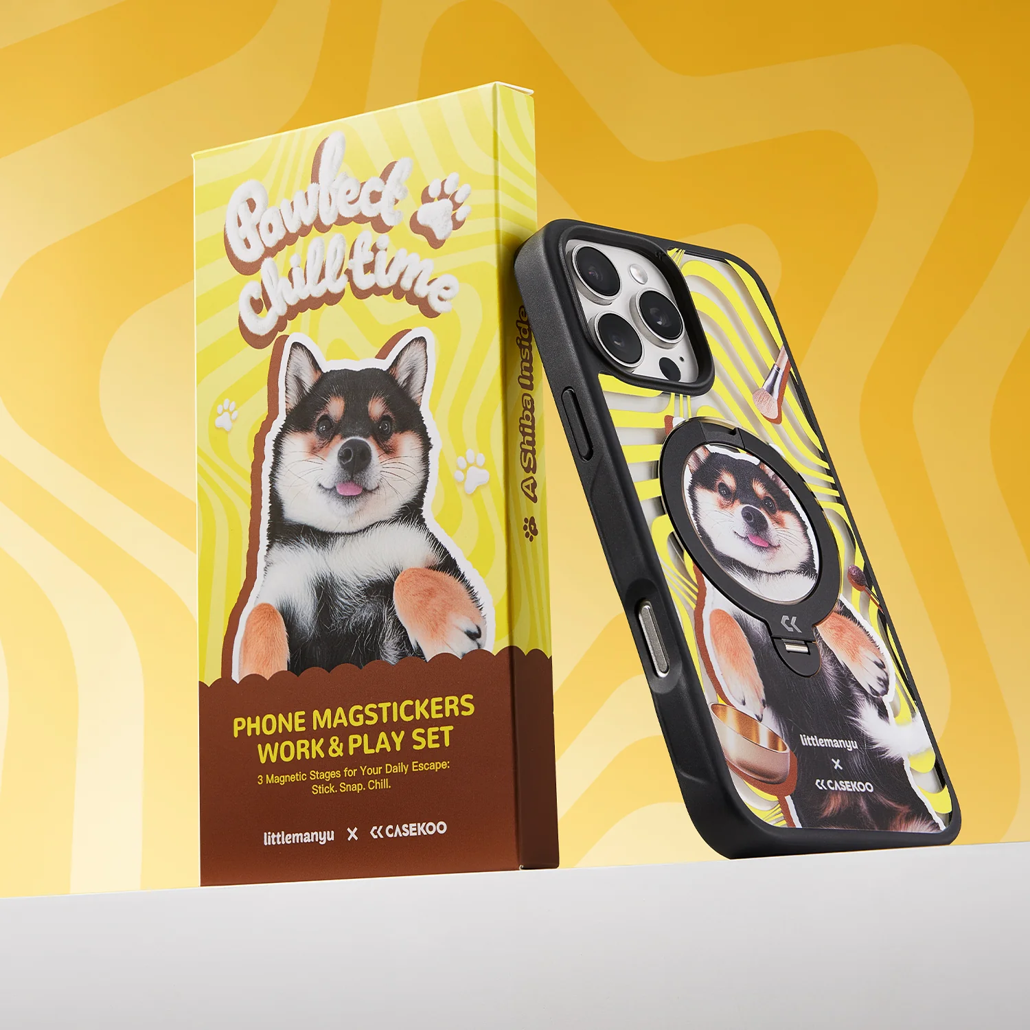 Collab x Manyu Pawfect Chill Time Magic Stand Pro Case Set for iPhone - Image 5