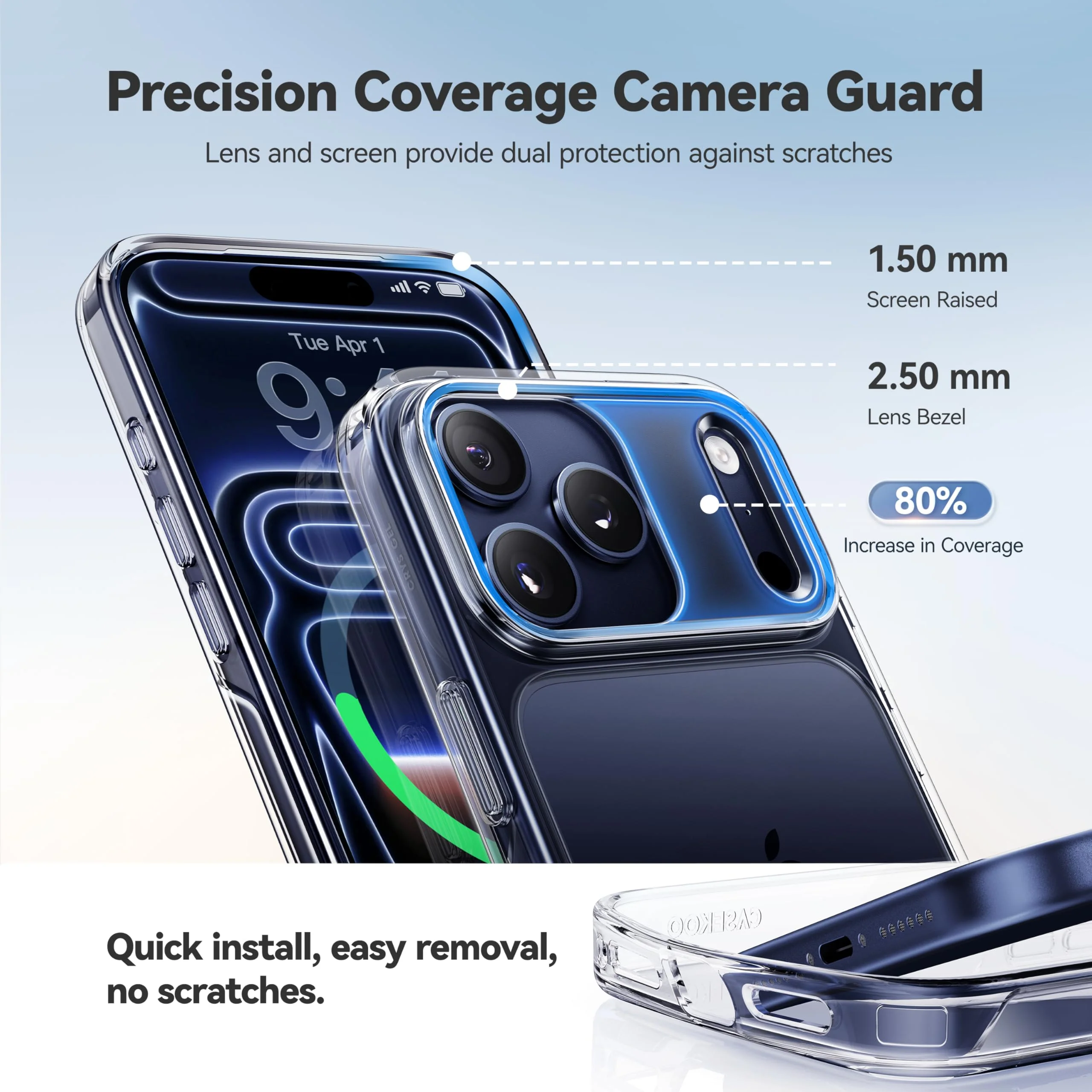 CASEKOO® Crystal Clear Basic Case for iPhone - Image 4