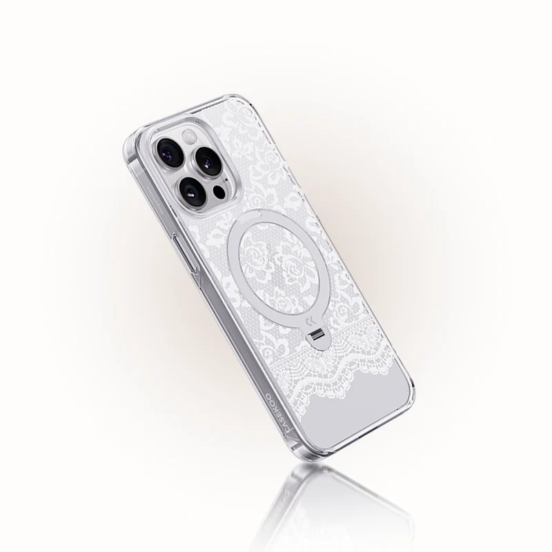 White Lace Magic Stand Pro Case for iPhone - Image 4